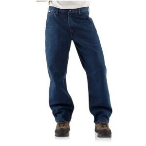Carhartt FRB13 Flame-Resistant Signature Denim Dungaree Jeans for Men 54x32